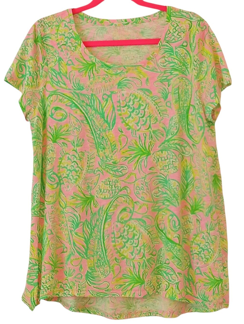 Lilly Pulitzer Elsa Top Mandevilla Baby Fins And Flippers Tshirt  Sz L